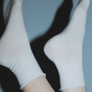 White ruffled socks